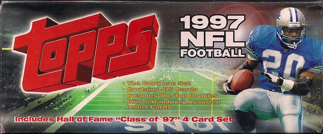 1997 Topps Football Factory Sealed Card Set including the 1997 Topps Football Factory Sealed Card Set including the